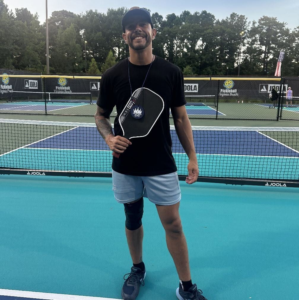 Roberto Gonzalez playing pickleball Virginia Beach